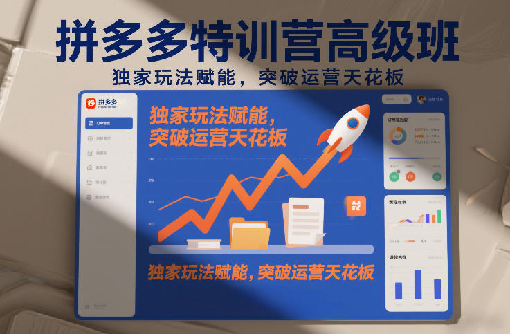 拼多多特训营高阶班，独家玩法赋能，突破运营天花板(更新26年4月24日)