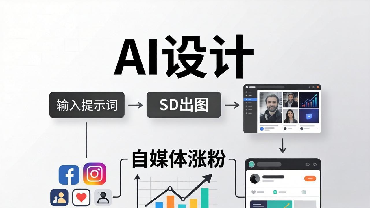 人人都是AI设计师：SD出图+自媒体涨粉一站教学，告别图文素材焦虑，AI设计让你轻松避开内卷